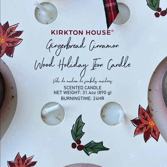 KIRKTON HOUSE Gingerbread Man Candle Holder - Brown and White - Picture 2 of 3